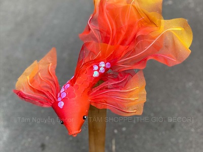 Mô hình cá chép decor Mini [Dáng thon - Nhiều màu] D45cm TCV-CA-06